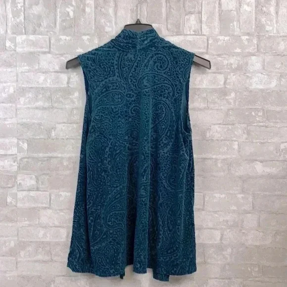 Woman’s Susan graver green burnt out lace vest ladies shirt - Picture 4 of 11